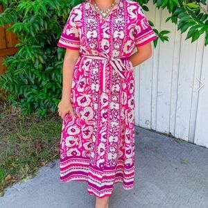 Sping Floral Midi Dress By Entro-NWT